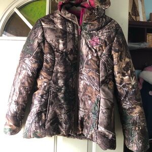 Women Camouflage Jacket with Pink Accents